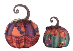 Sale The Jolly Christmas Shop Katherine's Collection 12.5" Broomstick Acres Pumpkins Set Of 2 Halloween Decoration 28-428181