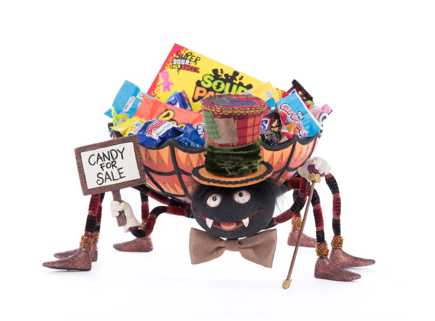 Outlet The Jolly Christmas Shop Katherine's Collection 14.5" Broomstick Acres Spider Halloween Candy Dish 28-428507