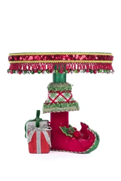 Online The Jolly Christmas Shop Katherine's Collection 10.75" Elf Boots Cake Plate Christmas Decoration 28-428347