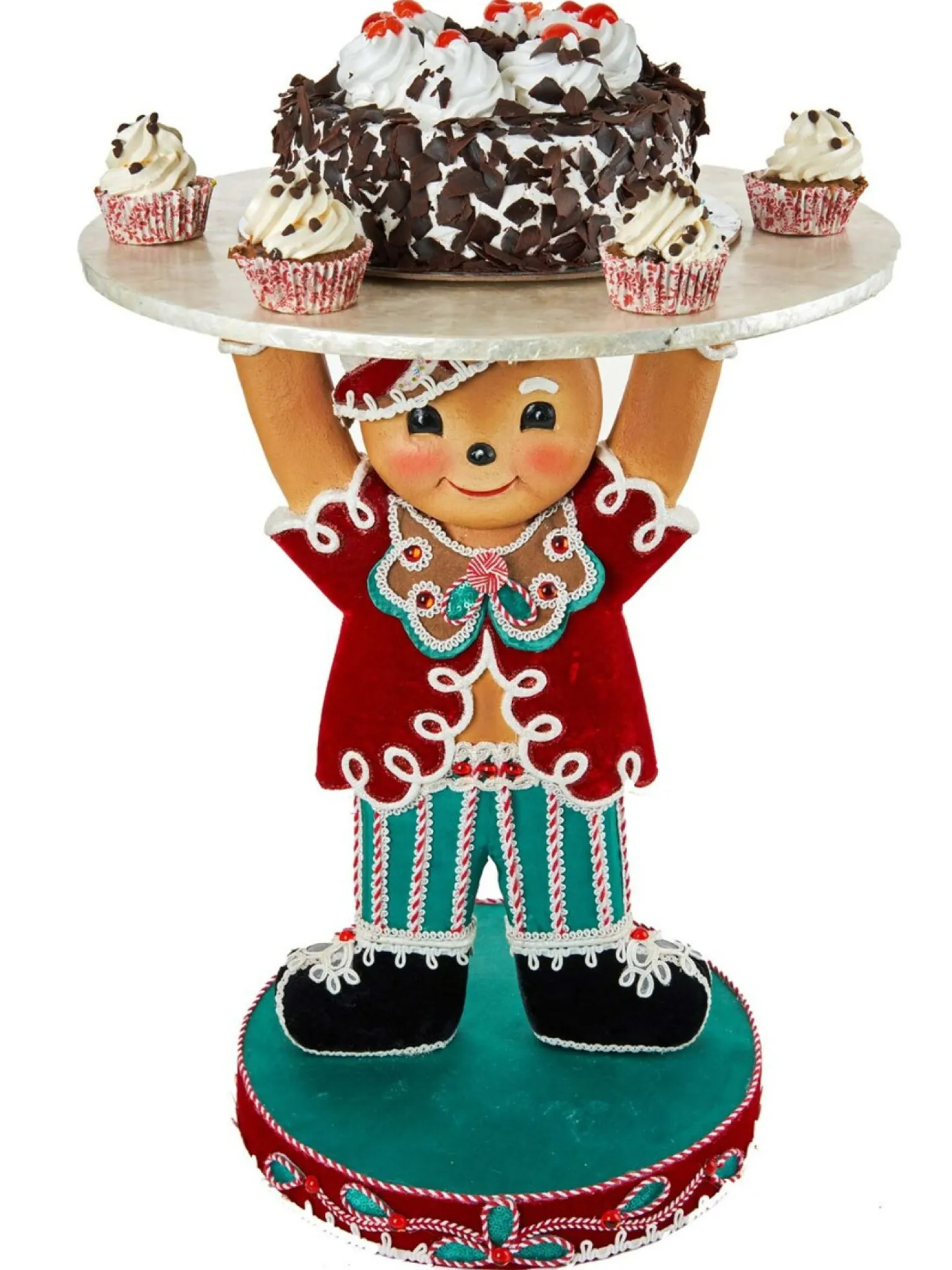 Outlet The Jolly Christmas Shop Katherine's Collection 20.5" Gingerbread Forrest Gingerbread Man Platter 28-128130
