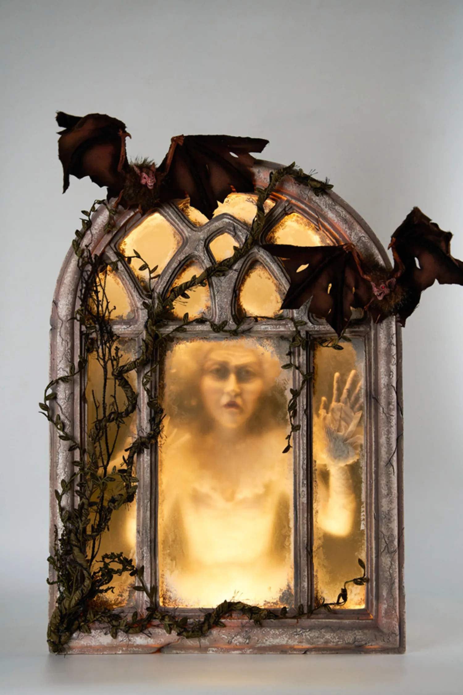 Clearance The Jolly Christmas Shop Katherine's Collection 22" Gone Batty Window With Ghost Scene Halloween Decoration 28-228490