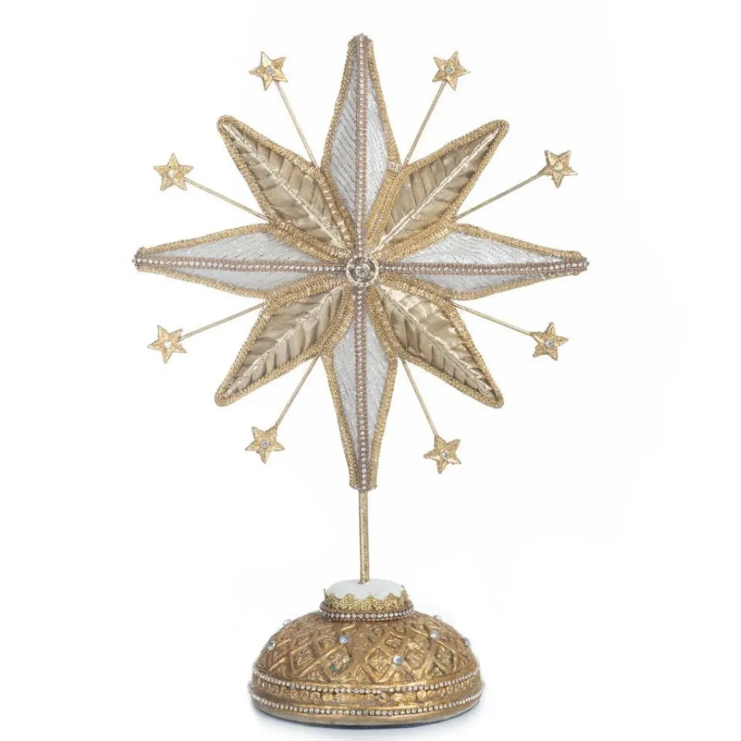 Outlet The Jolly Christmas Shop Katherine's Collection 12.75" Golden Celestial Star Tabletop Decoration 28-328019