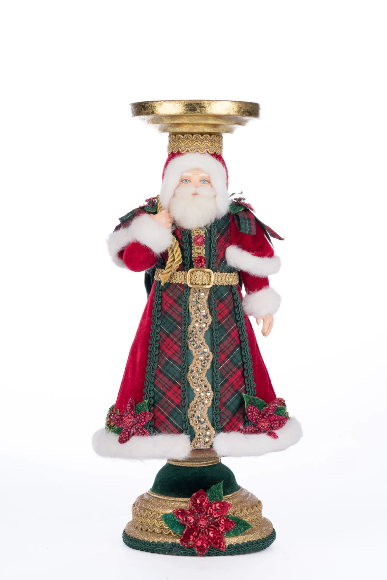 Best The Jolly Christmas Shop Katherine's Collection 13.5" Holiday Magic Santa Pillar Christmas Candle Holder 28-428324