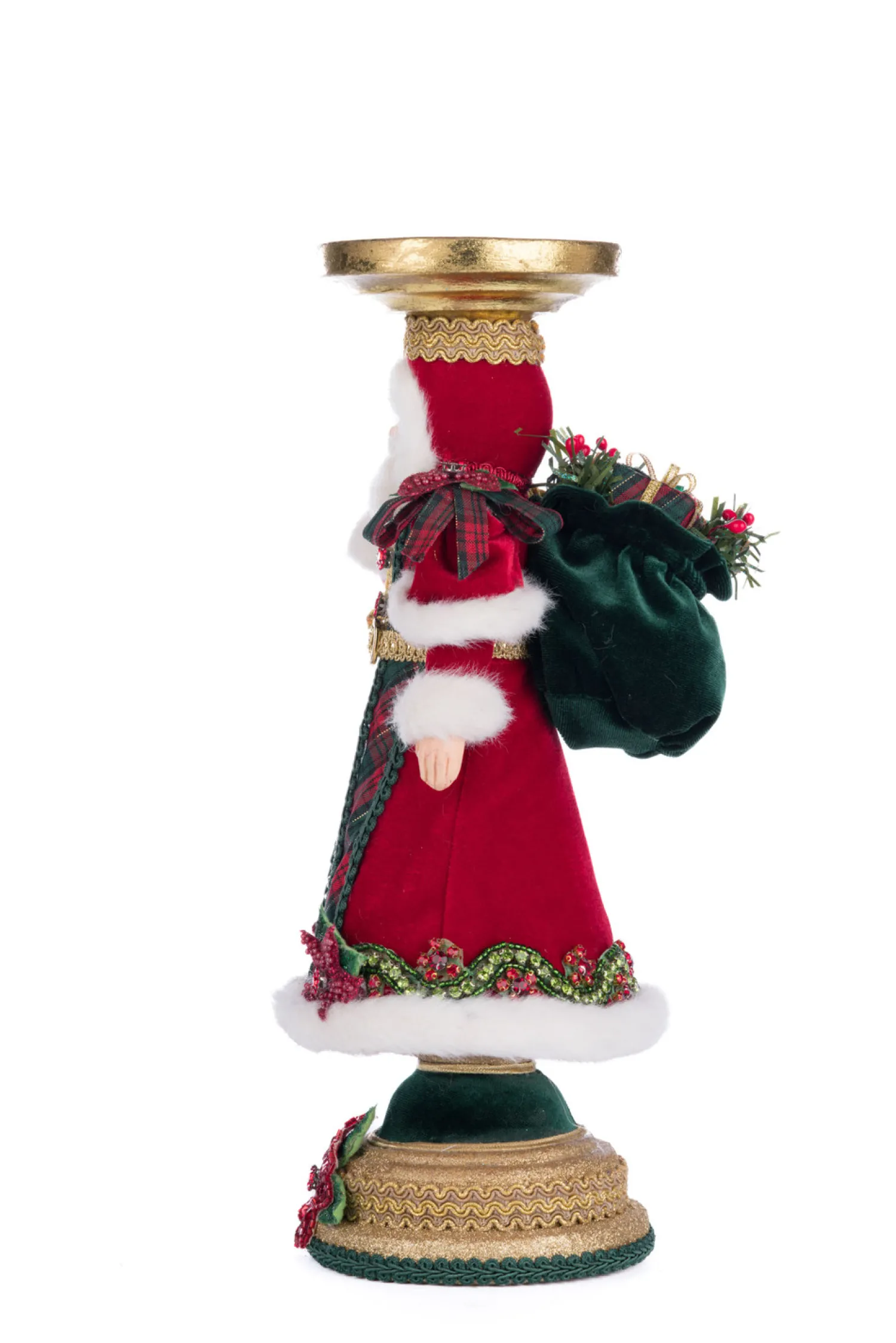 Best The Jolly Christmas Shop Katherine's Collection 13.5" Holiday Magic Santa Pillar Christmas Candle Holder 28-428324