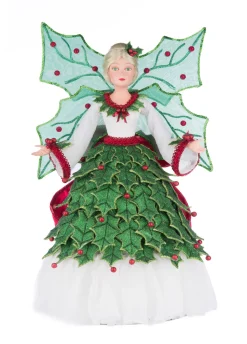 Outlet The Jolly Christmas Shop Katherine's Collection 22.5" Holly Berry Fairy Christmas Tree Topper 28-428342