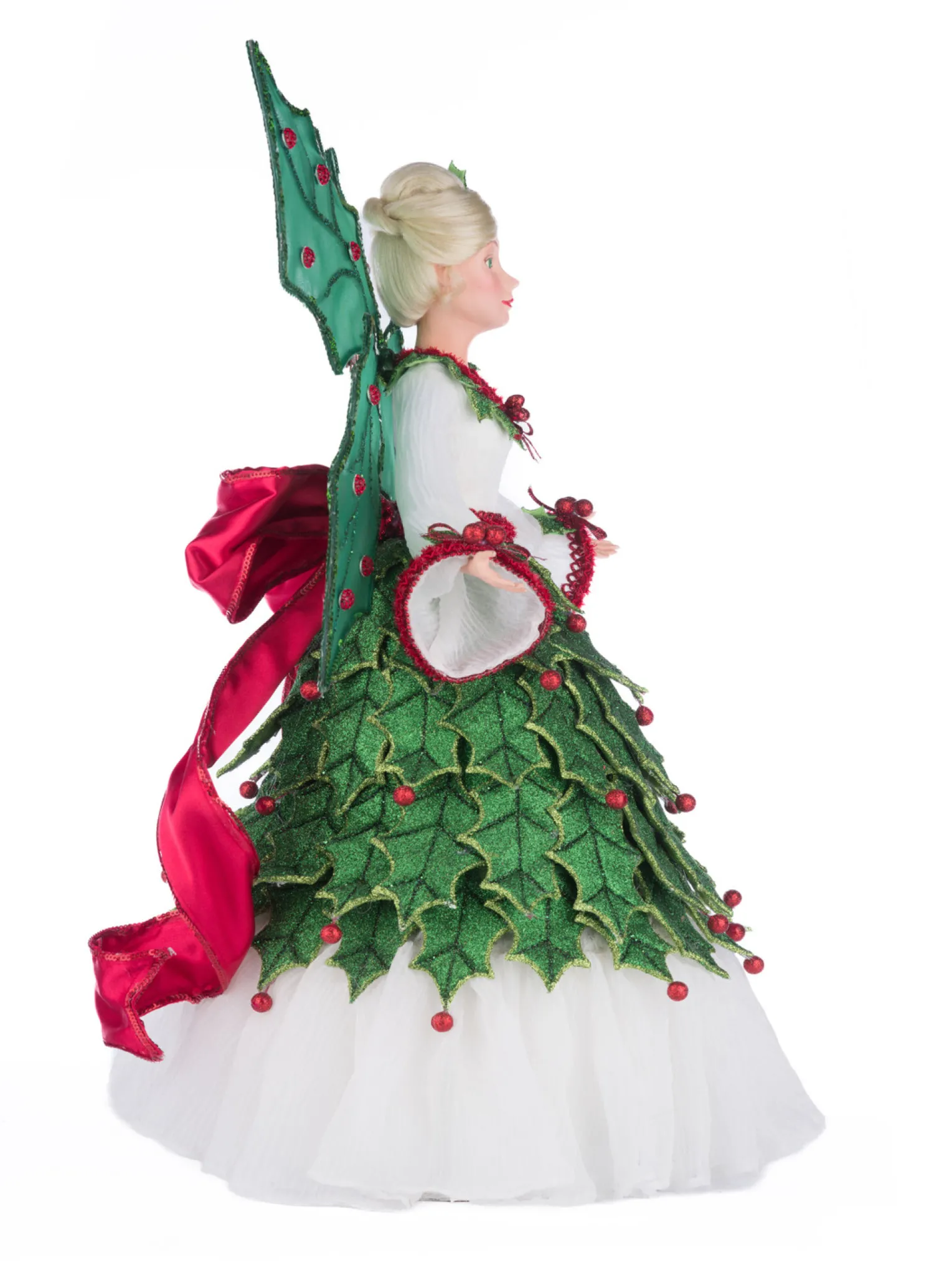 Outlet The Jolly Christmas Shop Katherine's Collection 22.5" Holly Berry Fairy Christmas Tree Topper 28-428342