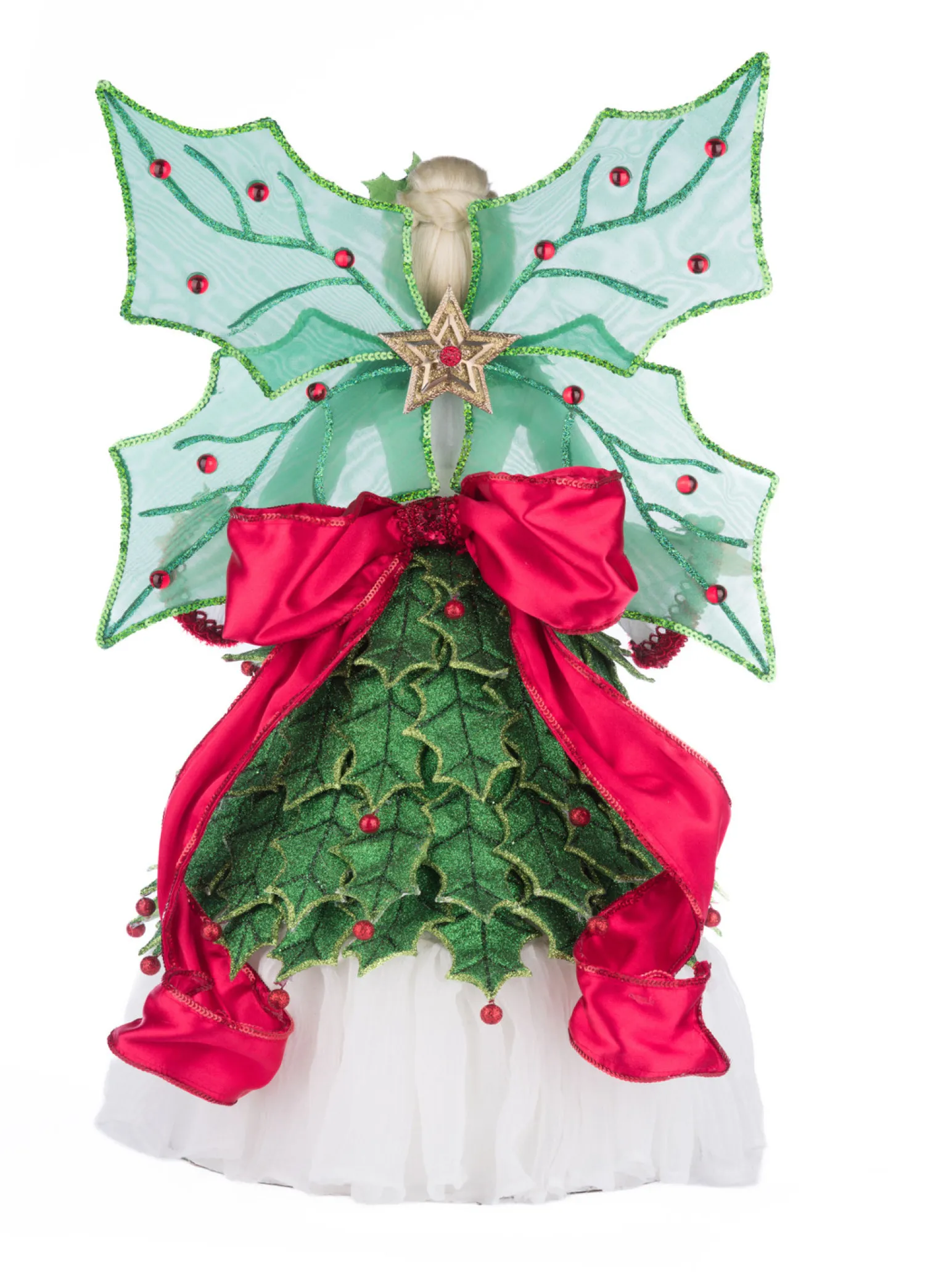 Outlet The Jolly Christmas Shop Katherine's Collection 22.5" Holly Berry Fairy Christmas Tree Topper 28-428342