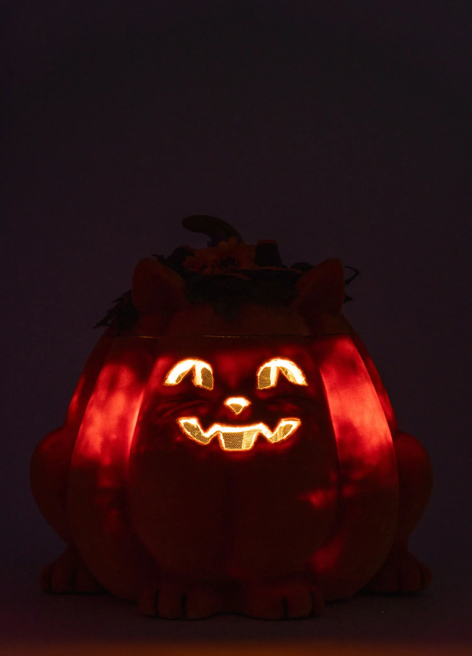 Hot The Jolly Christmas Shop Katherine's Collection 11.5" Jackie The Kitty Cat Pumpkin Halloween Candy Container 28-428204