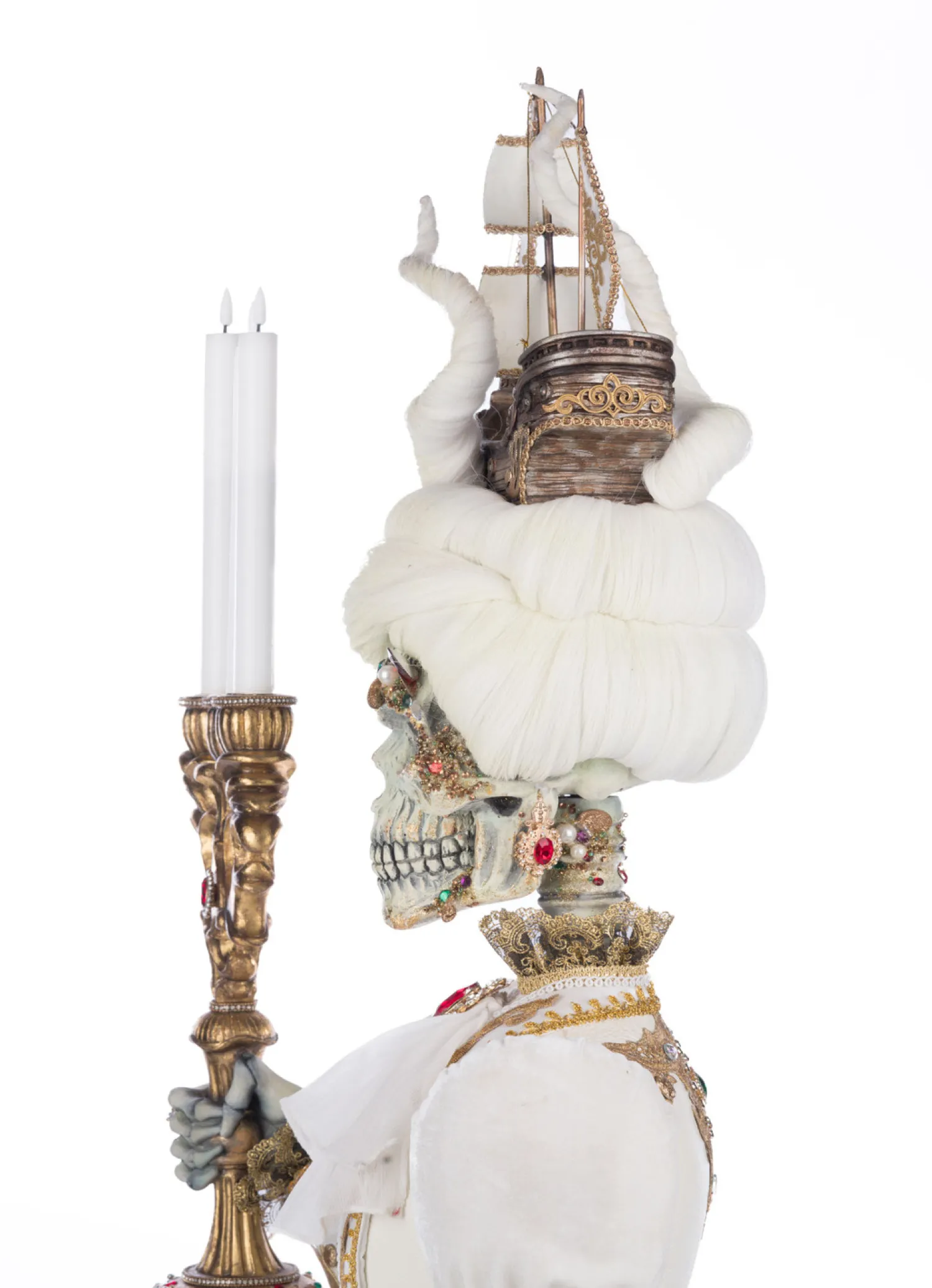 New The Jolly Christmas Shop Katherine's Collection 39" Lady Adelaid Apparition With Candelabra And Tray Pirate Halloween Decoration 28-428211