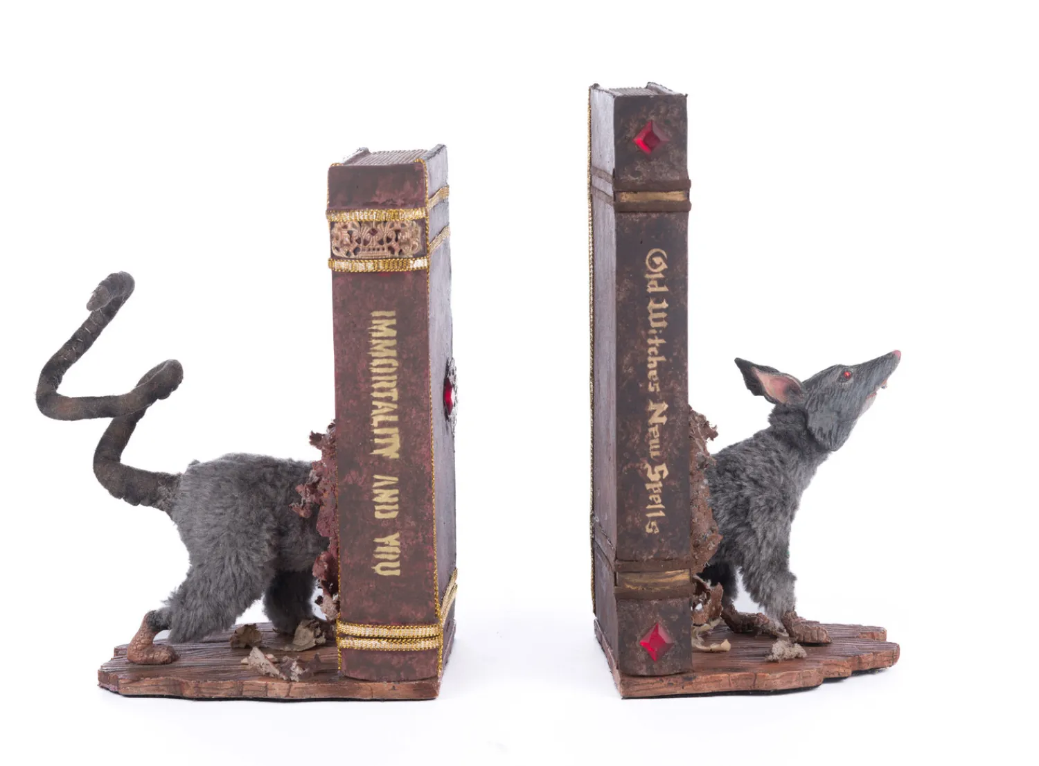 Online The Jolly Christmas Shop Katherine's Collection 13.5" Moonspell Mouse Bookends Set Halloween Decoration 28-428561