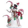 Best The Jolly Christmas Shop Katherine's Collection 18" Peppermint Palace Elves And Snowman Christmas Figure 28-328818