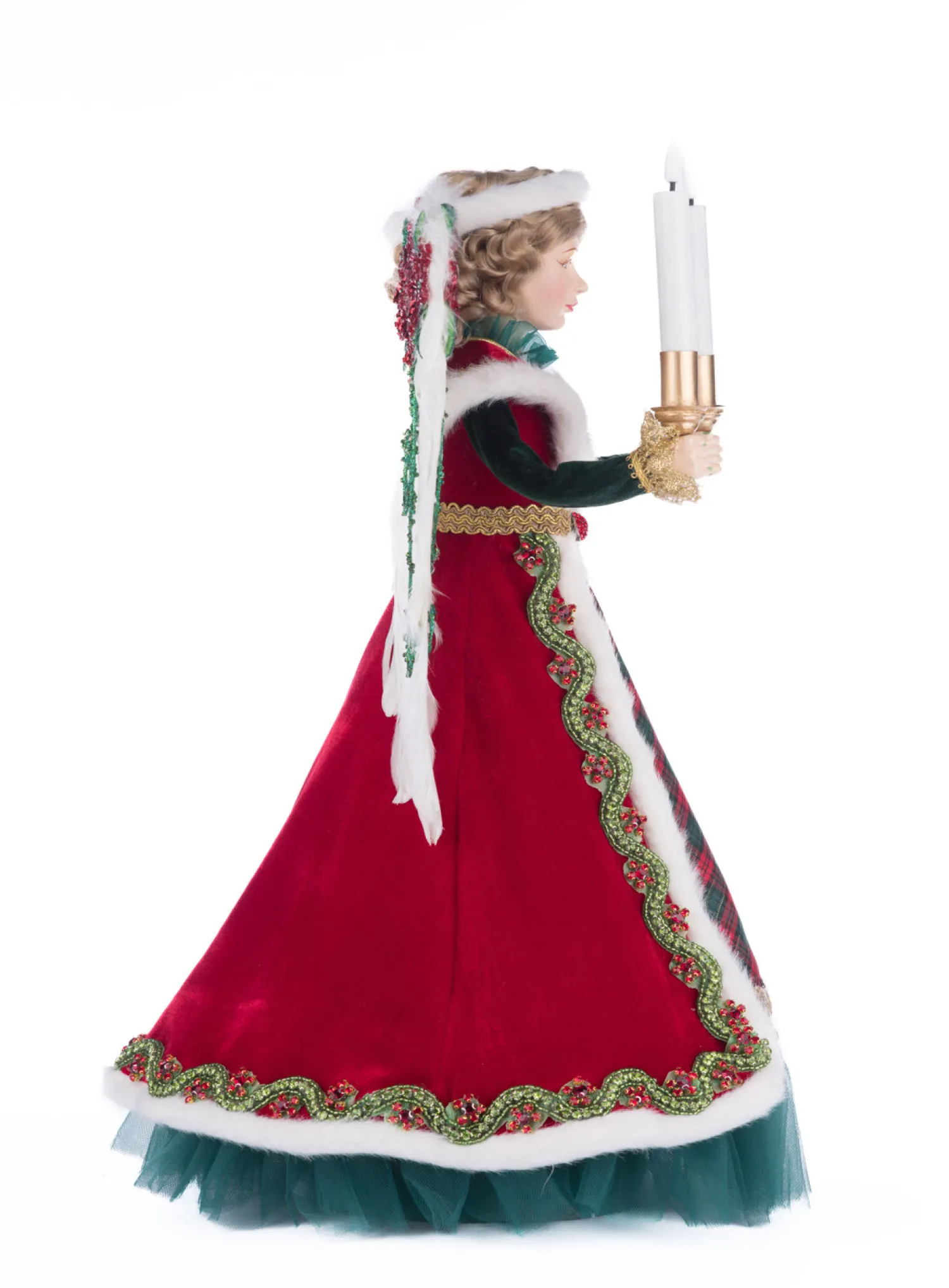 Best The Jolly Christmas Shop Katherine's Collection 20" Penelope Poinsettia Angel Lighted Christmas Tree Topper 28-428329