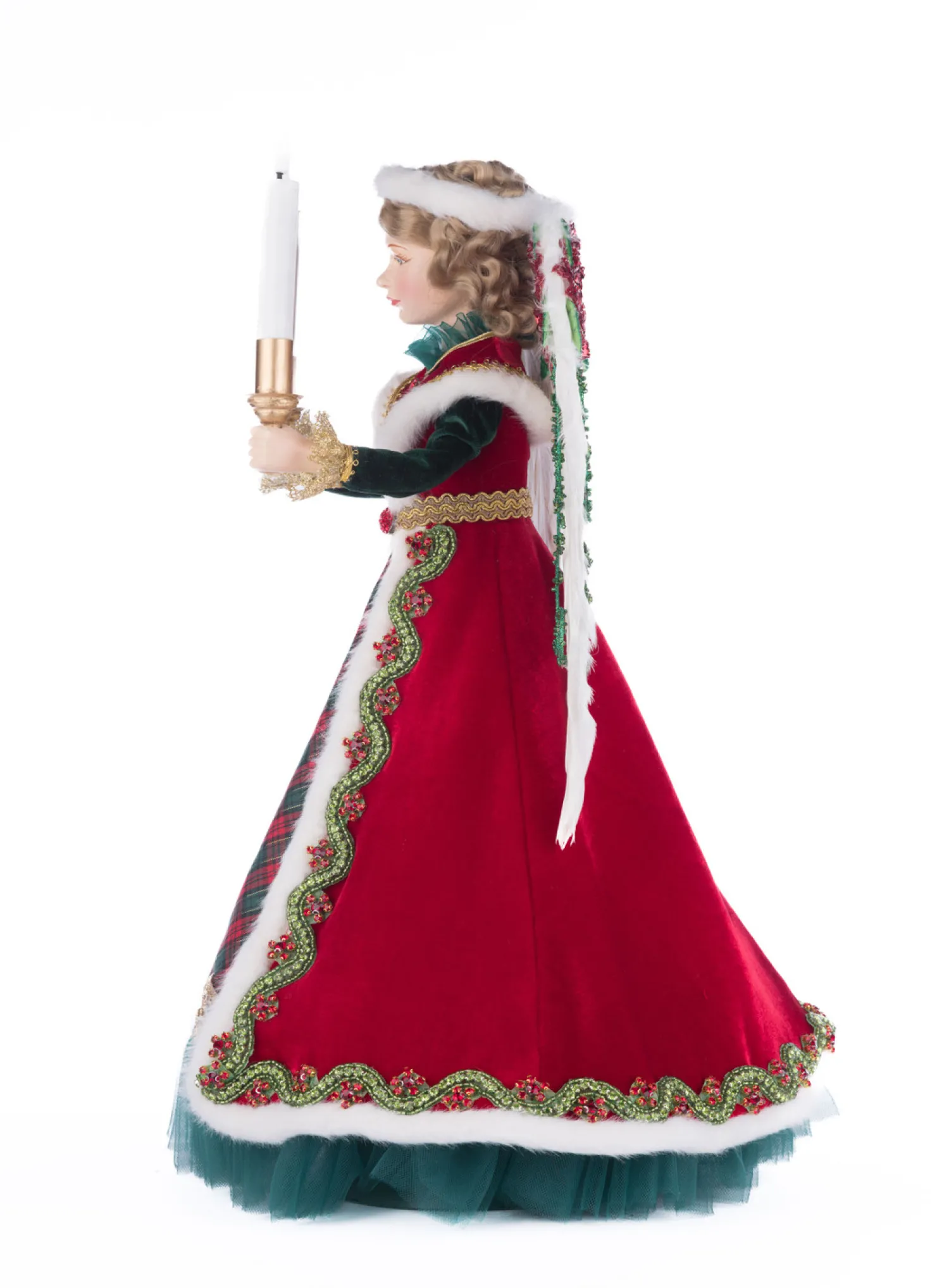 Best The Jolly Christmas Shop Katherine's Collection 20" Penelope Poinsettia Angel Lighted Christmas Tree Topper 28-428329