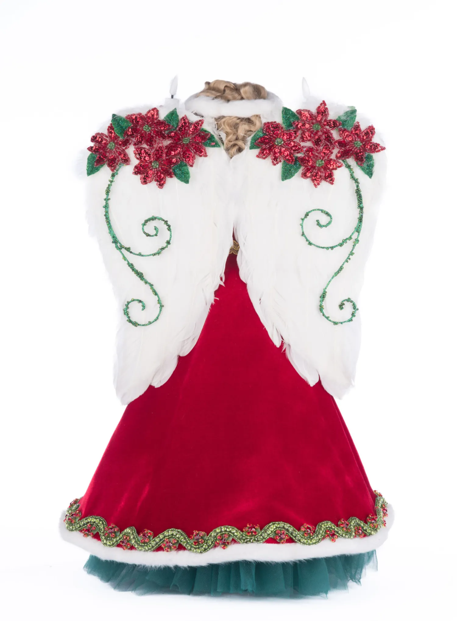 Best The Jolly Christmas Shop Katherine's Collection 20" Penelope Poinsettia Angel Lighted Christmas Tree Topper 28-428329