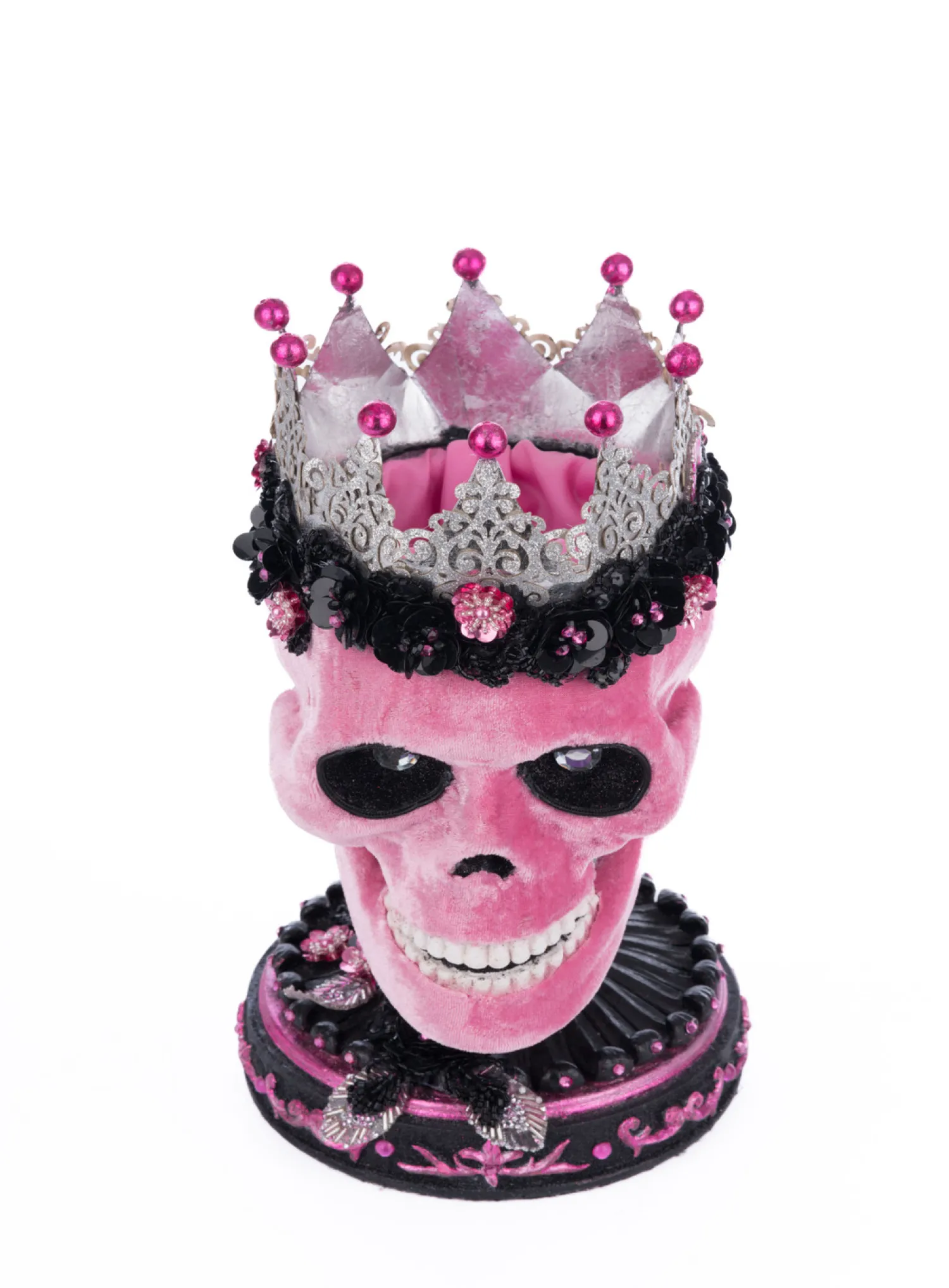 Clearance The Jolly Christmas Shop Katherine's Collection 12.5" Pink Panic Skull Trinket Box Halloween Decoration 28-428400