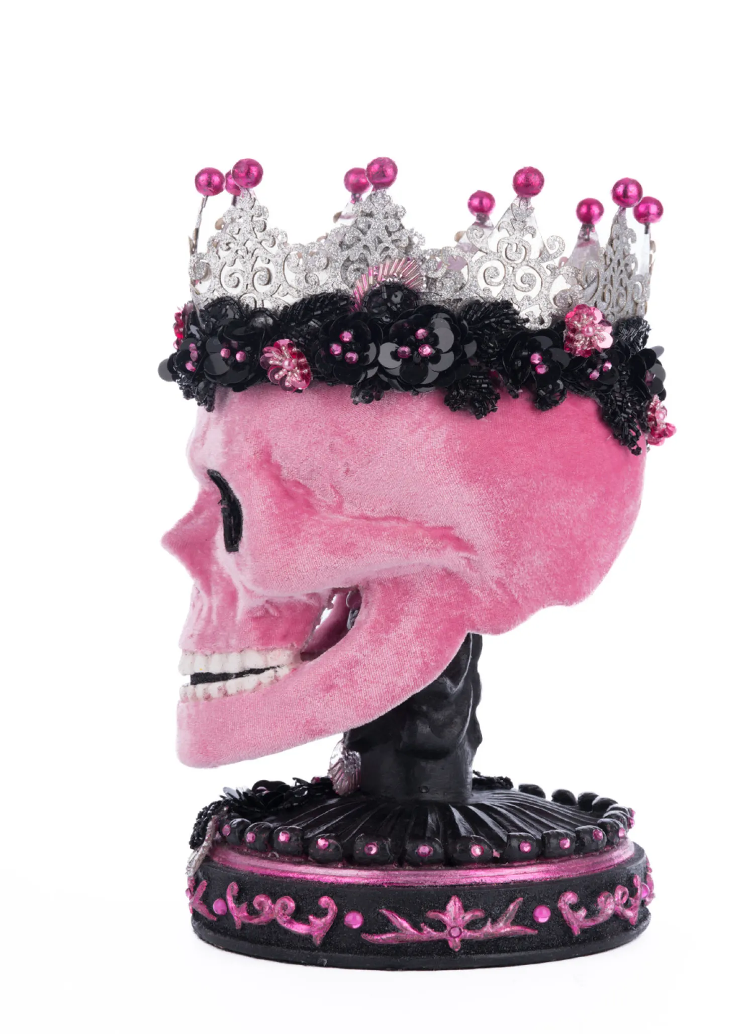 Clearance The Jolly Christmas Shop Katherine's Collection 12.5" Pink Panic Skull Trinket Box Halloween Decoration 28-428400