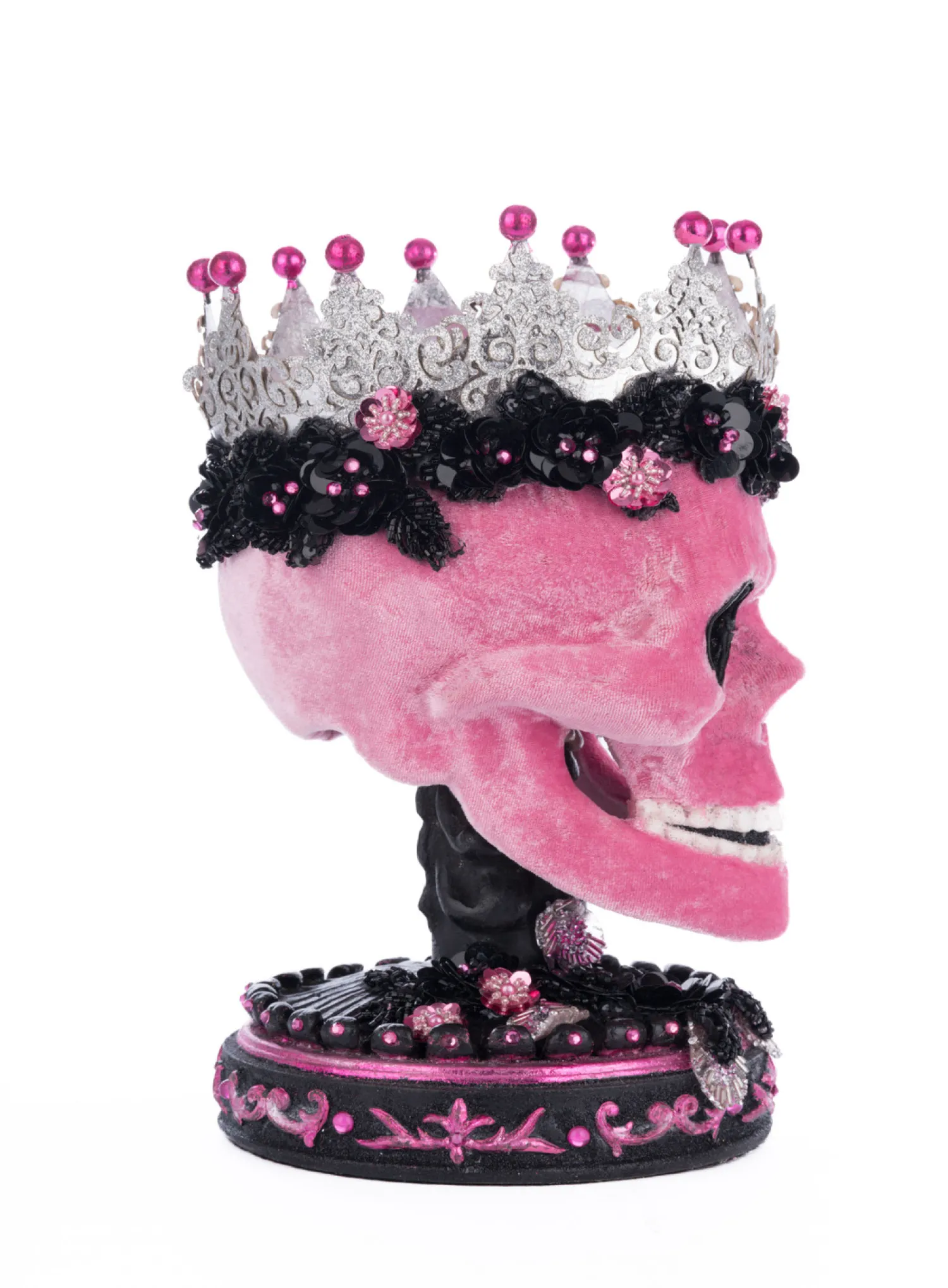 Clearance The Jolly Christmas Shop Katherine's Collection 12.5" Pink Panic Skull Trinket Box Halloween Decoration 28-428400