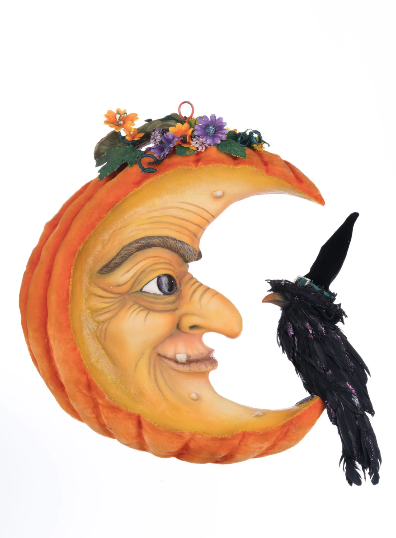 Clearance The Jolly Christmas Shop Katherine's Collection 27.5" Pumpkin Moon Witch Wall Piece Or Tabletop Halloween Decoration 28-428195