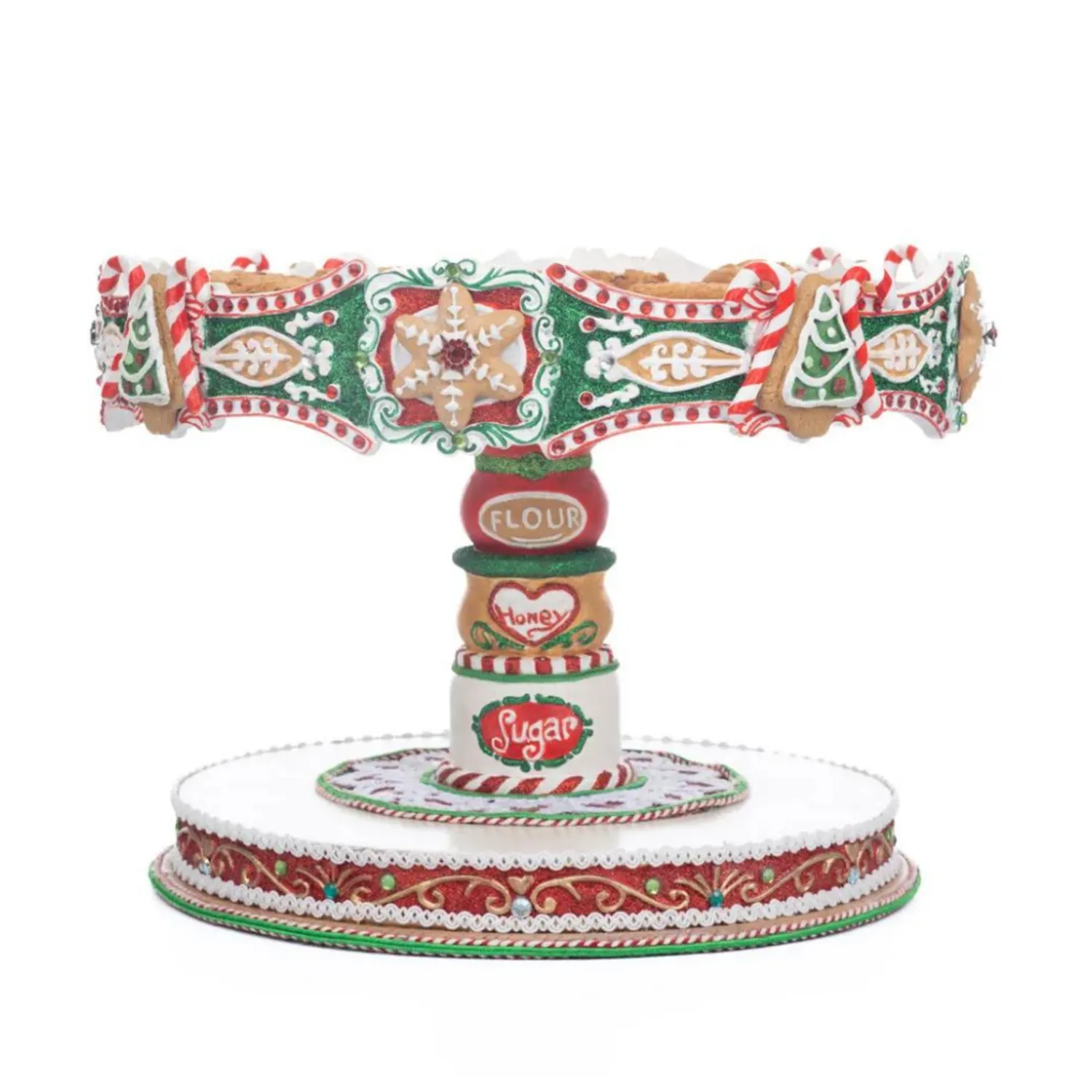 New The Jolly Christmas Shop Katherine's Collection 12" Seasoned Greetings Christmas Cake Stand 28-328048