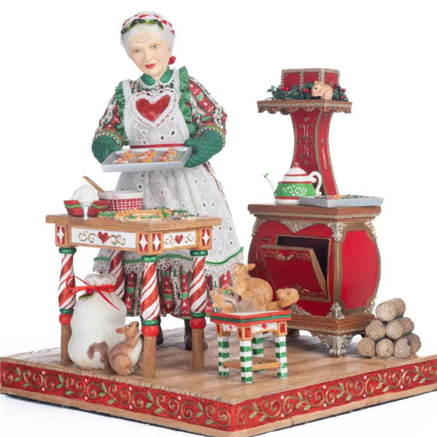 Discount The Jolly Christmas Shop Katherine's Collection 18" Seasoned Greetings Mrs Claus Baking For Christmas Figure 28-328740