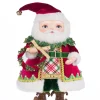 The Jolly Christmas Shop Katherine's Collection 11" Silly Santa With Wreath Christmas Decoration 28-428345