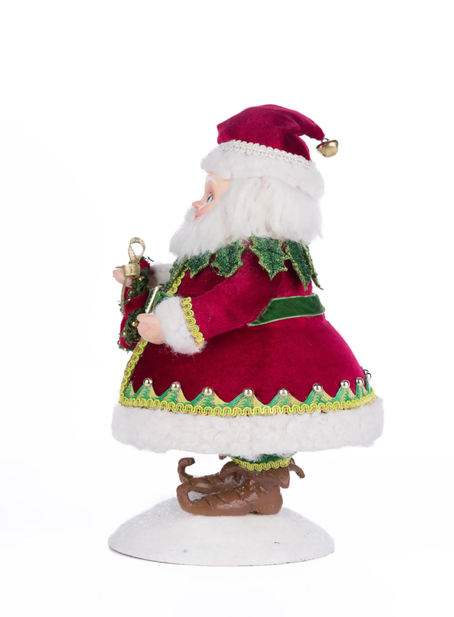 The Jolly Christmas Shop Katherine's Collection 11" Silly Santa With Wreath Christmas Decoration 28-428345