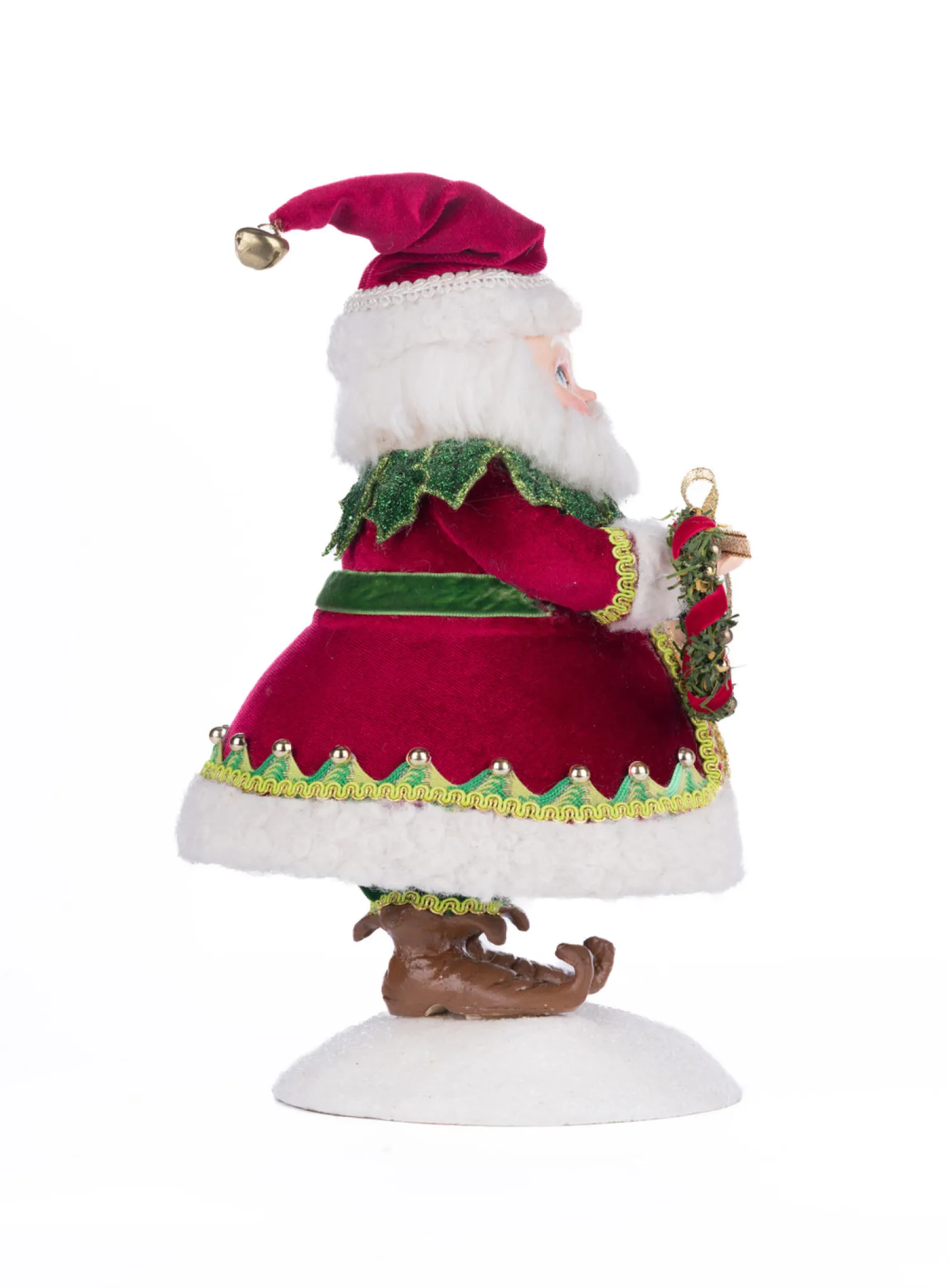 The Jolly Christmas Shop Katherine's Collection 11" Silly Santa With Wreath Christmas Decoration 28-428345