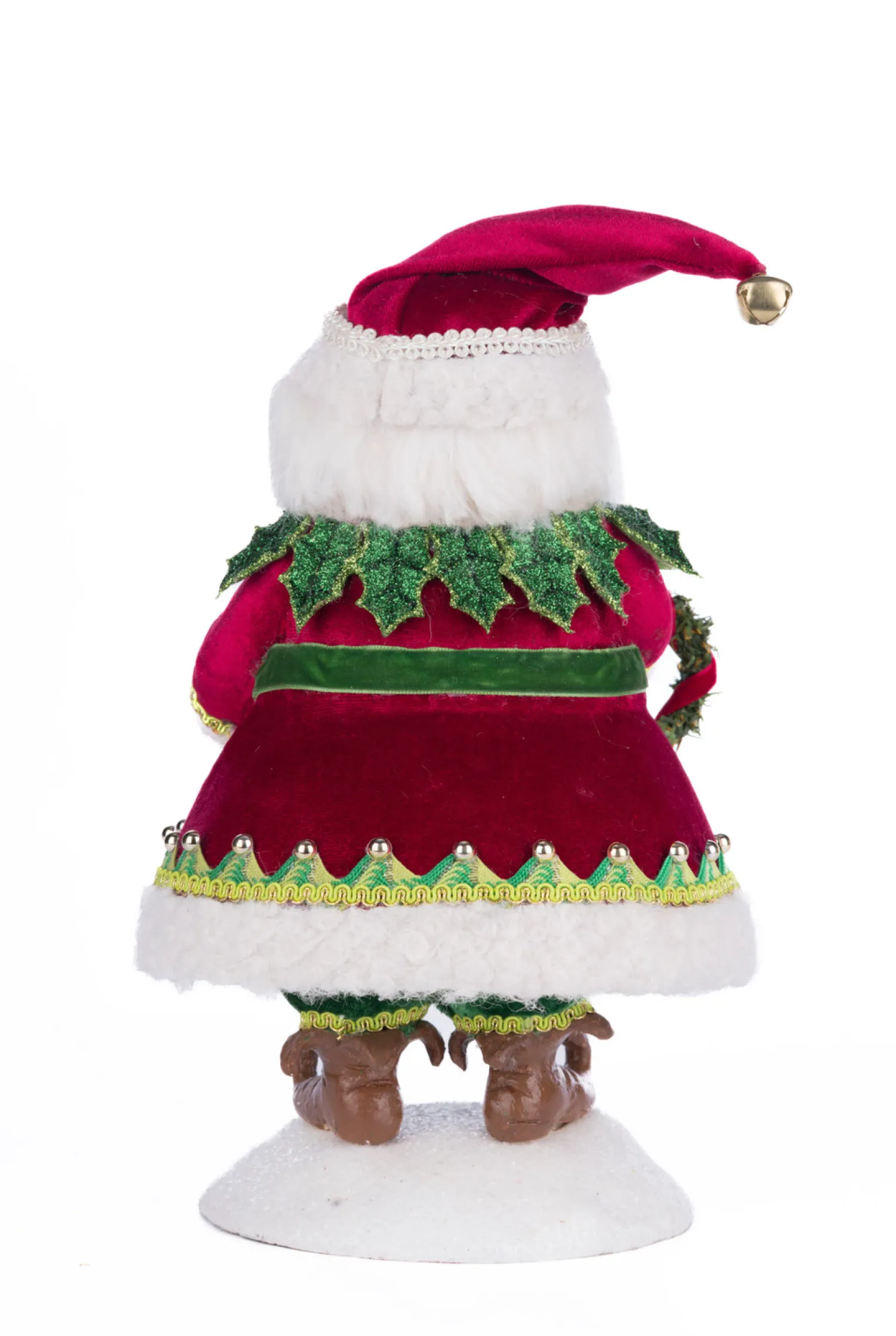 The Jolly Christmas Shop Katherine's Collection 11" Silly Santa With Wreath Christmas Decoration 28-428345