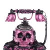 Outlet The Jolly Christmas Shop Katherine's Collection 11" Skull And Roses Phone Tabletop Halloween Decor 28-428149