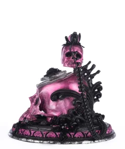 Outlet The Jolly Christmas Shop Katherine's Collection 11" Skull And Roses Phone Tabletop Halloween Decor 28-428149