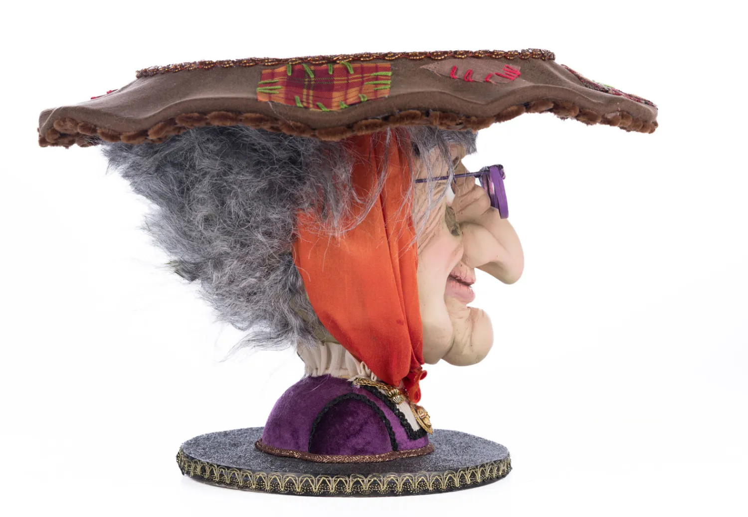 New The Jolly Christmas Shop Katherine's Collection 16" Witch Head Cake Plate Halloween Home Decoration 28-428156