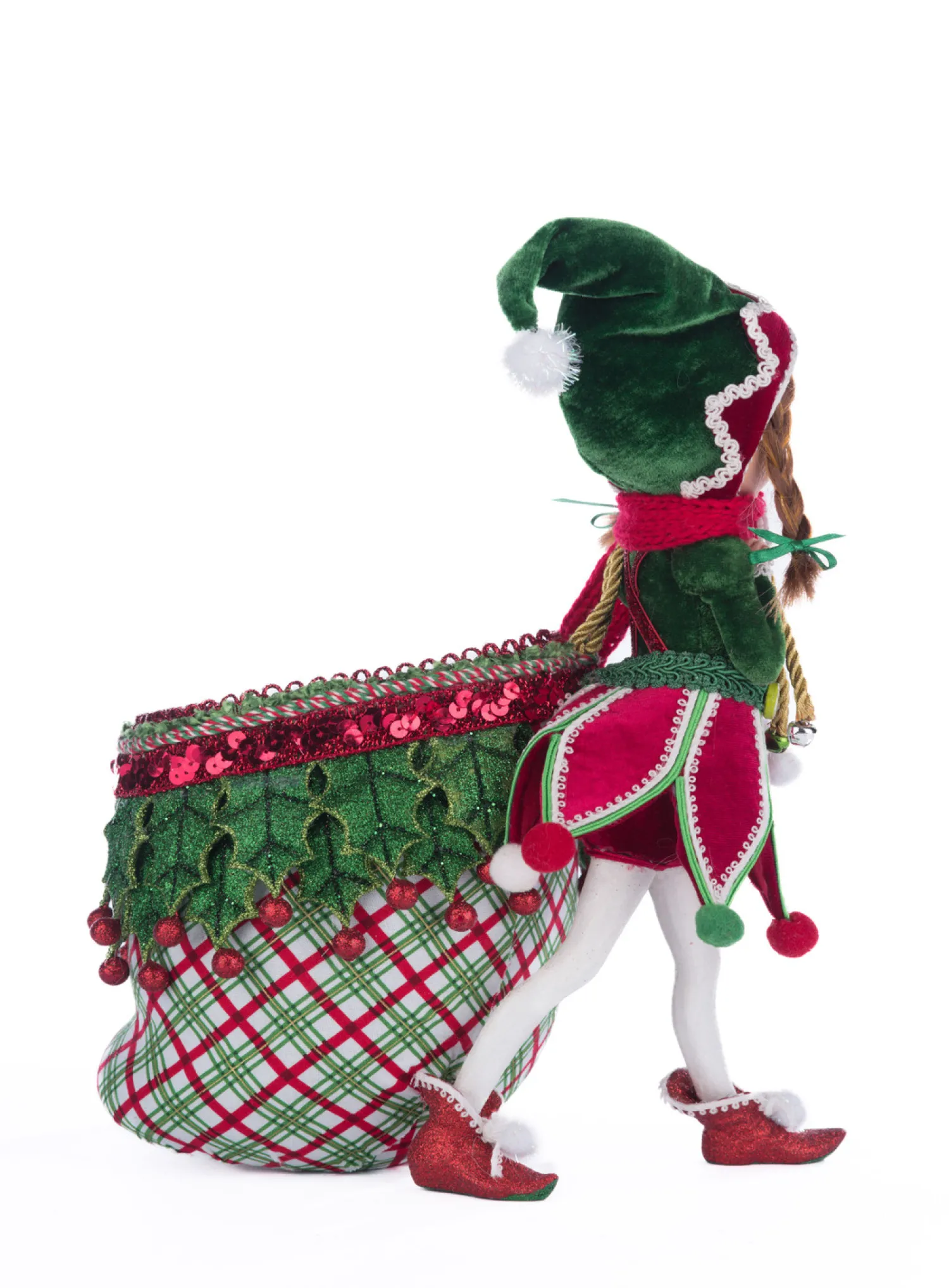 Online The Jolly Christmas Shop Katherine's Collection 12.5" Winter Snowdrop Elf With Bag Christmas Decoration 28-428412