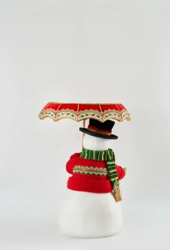 Sale The Jolly Christmas Shop Katherine's Collection All The Trimmings Snowman With Serving Tray Umbrella 28-228569