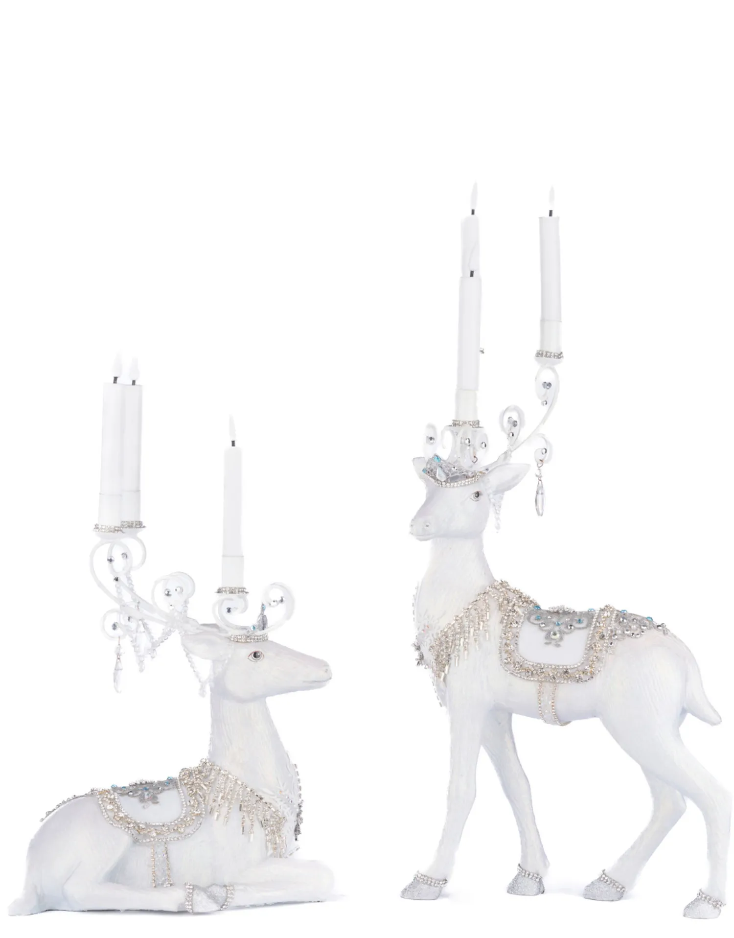 Sale The Jolly Christmas Shop Katherine's Collection Crystal Christmas Standing Or Sitting Deer Christmas Candleholder