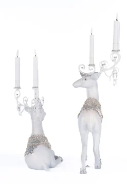 Sale The Jolly Christmas Shop Katherine's Collection Crystal Christmas Standing Or Sitting Deer Christmas Candleholder