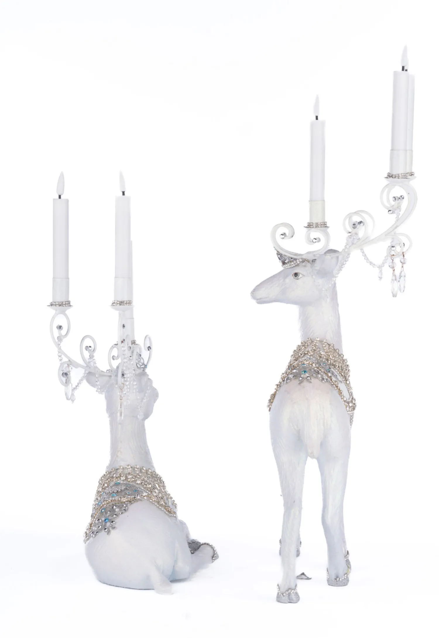 Sale The Jolly Christmas Shop Katherine's Collection Crystal Christmas Standing Or Sitting Deer Christmas Candleholder