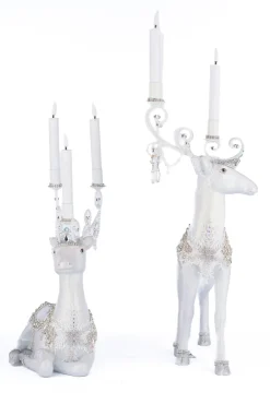 Sale The Jolly Christmas Shop Katherine's Collection Crystal Christmas Standing Or Sitting Deer Christmas Candleholder
