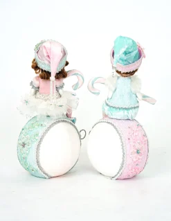 Best The Jolly Christmas Shop Katherine's Collection Frost And Tenderness Christmas Elves On Ornaments Set Of 2 28-228677