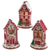 Discount The Jolly Christmas Shop Kurt Adler 8.5" Battery Operated Lighted Red And White Gingerbread Houses GBJ0037