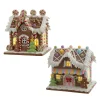 Discount The Jolly Christmas Shop Kurt Adler 4.5" Battery Operated Light Up Lollipop House & Bubble Gum Factory Gingerbread Christmas Ornament JEL1417