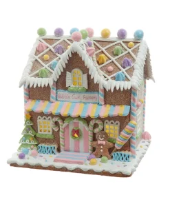 Discount The Jolly Christmas Shop Kurt Adler 8. Battery Operated LED Lighted Gingerbread Bubblegum Factory JEL1415