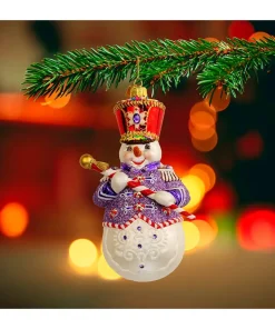 Outlet The Jolly Christmas Shop Kurt Adler 6" Bellissimo Band Leader Snowman Glass Christmas Ornament BELL0042