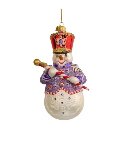 Outlet The Jolly Christmas Shop Kurt Adler 6" Bellissimo Band Leader Snowman Glass Christmas Ornament BELL0042