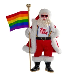 Clearance The Jolly Christmas Shop Kurt Adler 10" Fabriché Pride Santa Christmas Figure FA0179