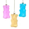 New The Jolly Christmas Shop Kurt Adler 4" Glass Gummy Bear Christmas Ornaments Set Of 3 T3666