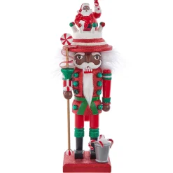 Online The Jolly Christmas Shop Kurt Adler 10" Hollywood Nutcrackers African American Santa Nutcracker HA0698