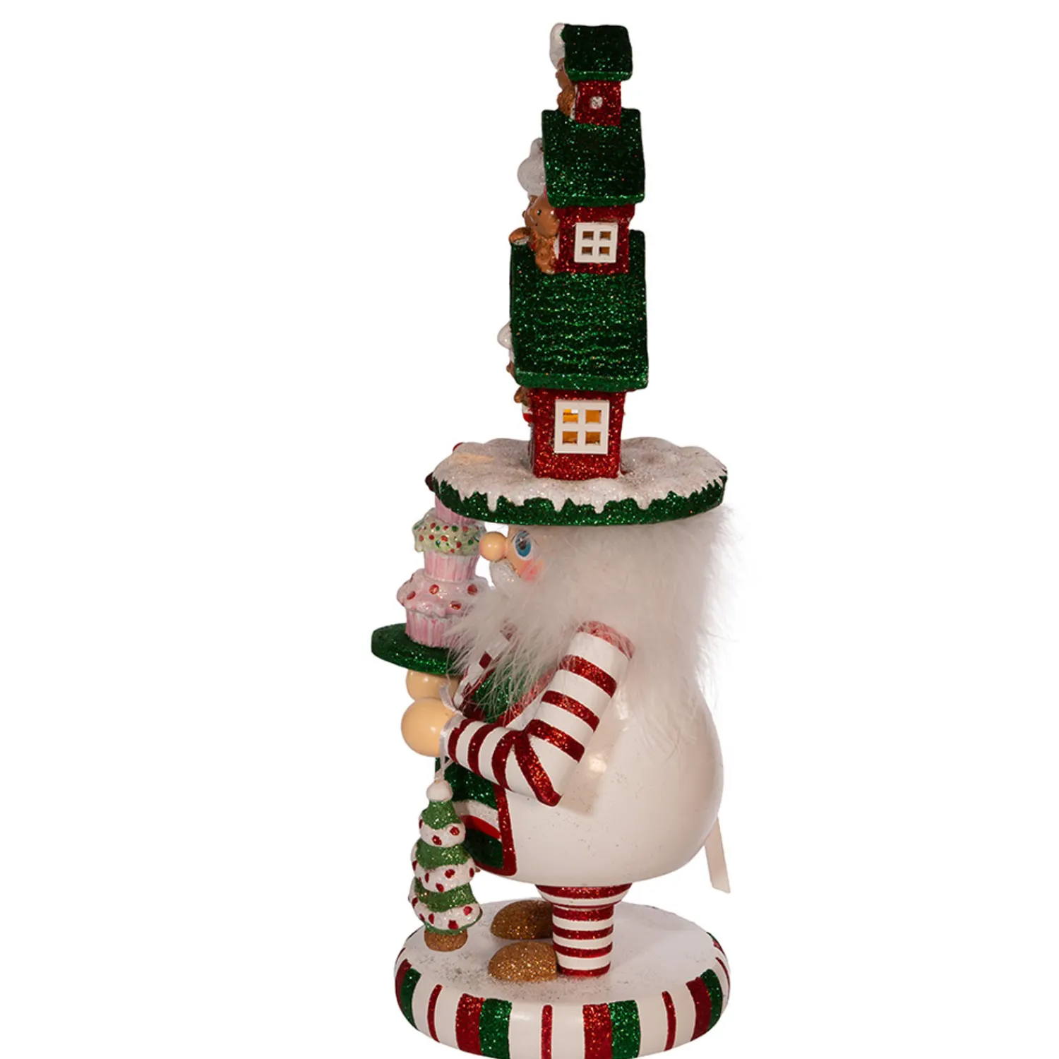 Clearance The Jolly Christmas Shop Kurt Adler 15" Hollywood Nutcrackers Lighted Gingerbread House Hat Nutcracker HA0571
