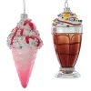 Sale The Jolly Christmas Shop Kurt Adler 5.25" Ice Cream Or Soda Float Glass Christmas Ornaments T3585