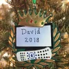 New The Jolly Christmas Shop Kurt Adler 3.75" King Of The Remote Personalized Christmas Ornament W8213