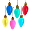 Best The Jolly Christmas Shop Kurt Adler 4.5" Large C7 Bulb Glass Christmas Ornaments Set Of 6 F2298